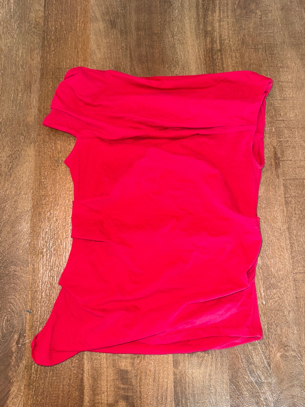 Zara Red One-Shoulder Tank Top